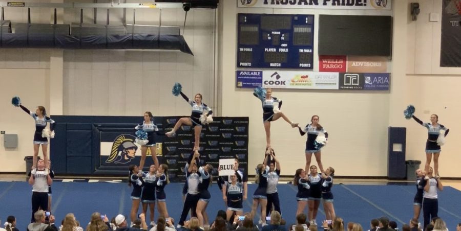 The Oakmont show cheer team performed at Oakridge High School.