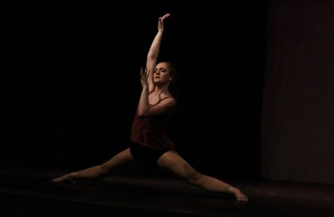 Senior dancer and student director Arianna Roth pictured during her self-choreographed solo.