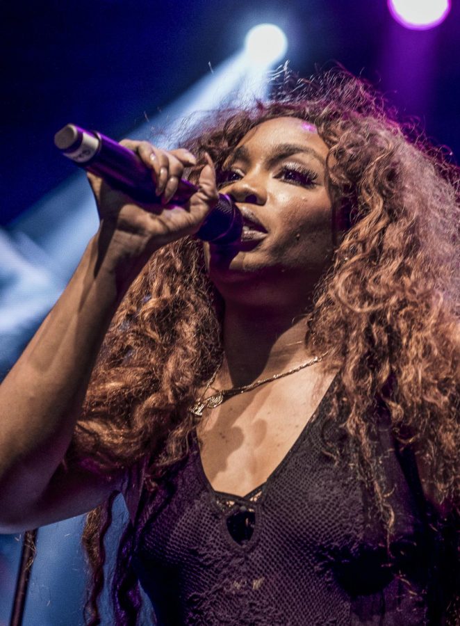 SZA performing during her CTRL tour at REBEL in Toronto on August 23, 2017.