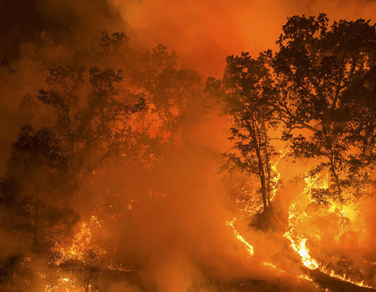 Wildfires threatened many towns during August after fires were sparked by thunderstorms.