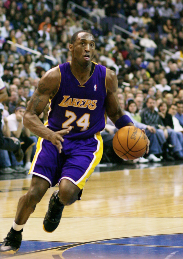 Kobe Bryant drives to the basket during a game against the Washington Wizards on February 3, 2007.
