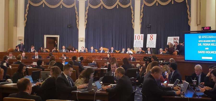 The opening hearing of the impeachment inquiry against President Donald Trump on November 21, 2019.