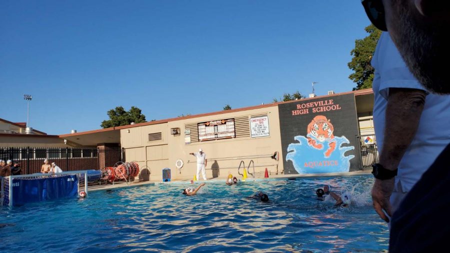 Oakmont’s fierce water polo players battling it out in the pool.