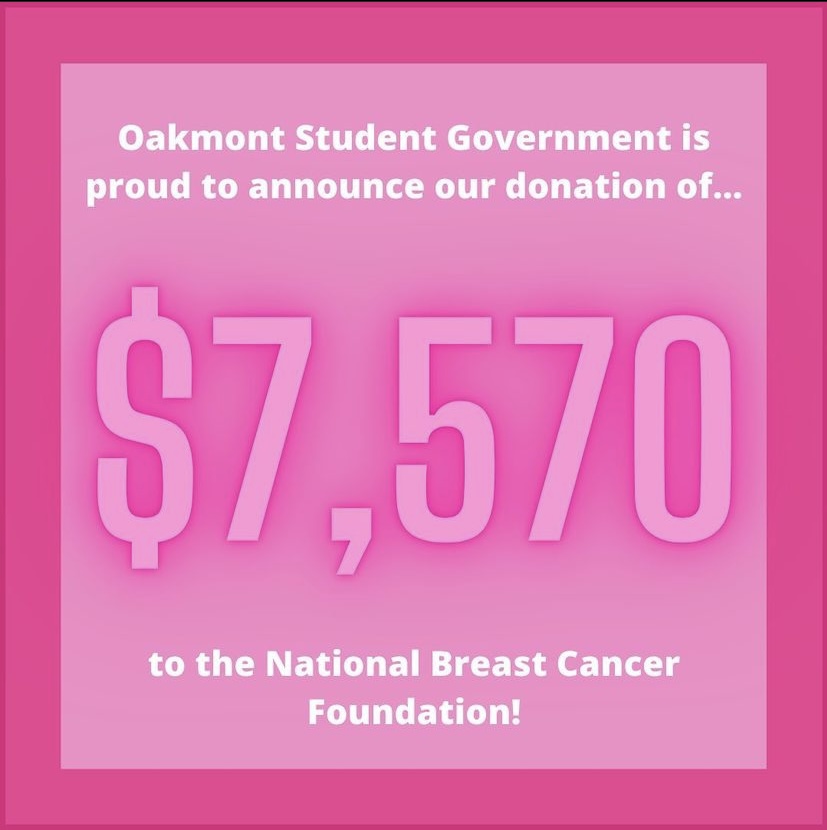 
Oakmont’s student government announced the donation on Wednesday Oct. 27 on their Instagram
