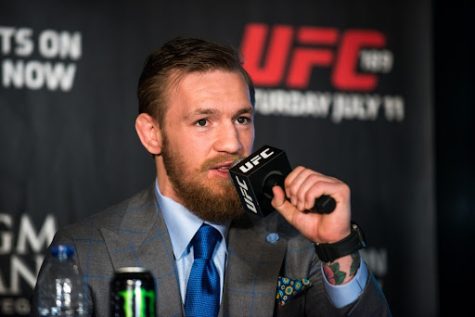 Conor McGregor in London, at the UFC 189 World Tour in 2015