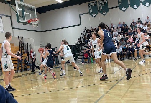 Sophomore Kevin Haupt goes up for a layup.