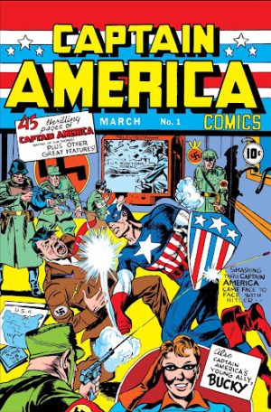 Captain America’s first issue, created by Jack Kirby