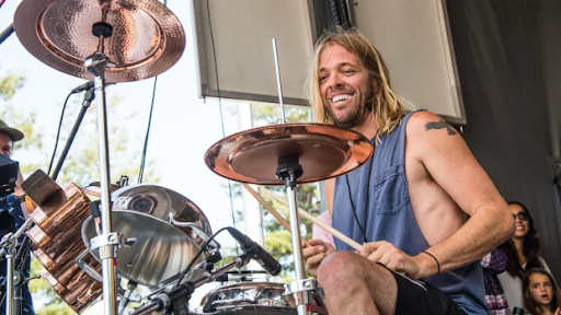 Hawkins performing with Foo Fighters.