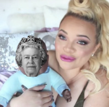 Trisha Paytas confirms that her baby is not the Queen’s reincarnation.
(Permission obtained from creator of image.)