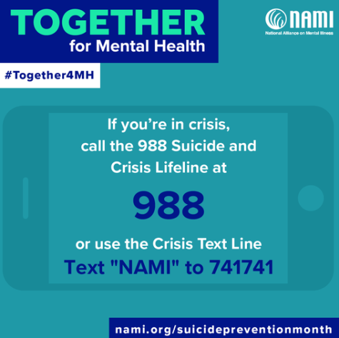 The national Suicide and Crisis Lifeline is 988.

