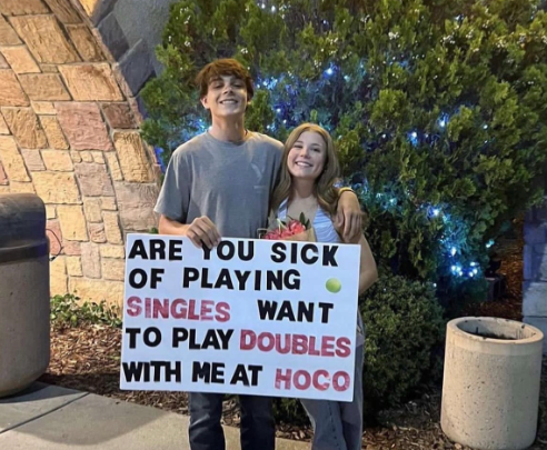 Nicholas Radican asked Elaine Wreschinsky to be his Homecoming date at Golfland Sunsplash.
