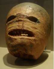 This is an example of a Samhain turnip jack-0’-lantern.
