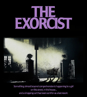 Movie poster of the 1973 movie “The Exorcist.” 
