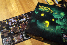 This is “Betrayal at House on the Hill” with a randomized layout of rooms that are in play.
