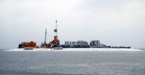 One of the many newly-erected oil drilling sites within Alaska.