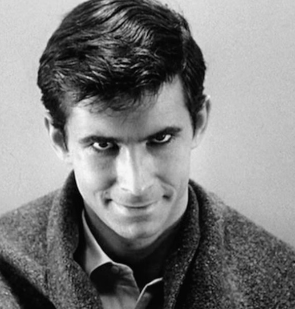 Norman Bates doing his classic 4th wall-breaking stare.