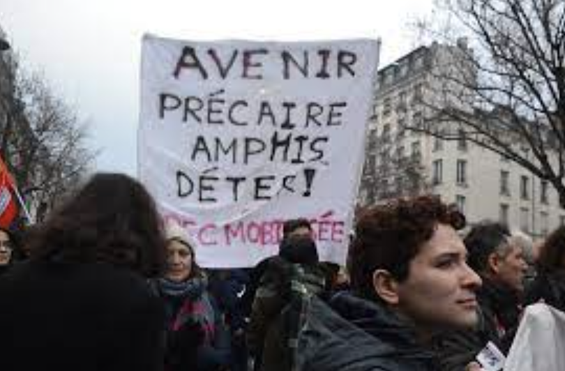 Protestors of all races, ages, and lifestyles coming together in France to protest the pension reform.