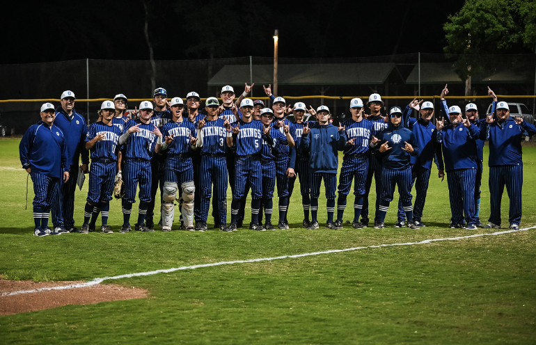 The Vikings after the series win over Placer Hillman. 
