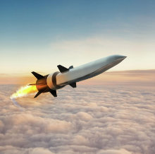 Hypersonic Missile in Flight Concept Rendering.
