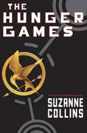 Cover of “The Hunger Games” depicting Katniss’s mockingjay pin.