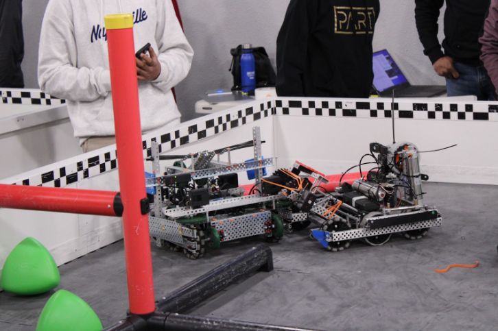 During robotics competitions, robots are tasked with different challenges. 

PC: Jakob Leimbach 
