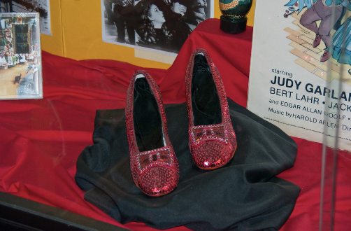 The ruby red slippers Judy Garland wore in the “Wizard of Oz” movie.
PC: Deborah Lee Soltesz 
