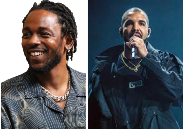 Image of Kendrick Lamar (left) and Drake (right). PC: commons.wikimedia.
