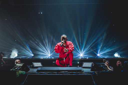 Kendrick Lamar performing at the "DAMN" tour in 2018. PC: Flickr 
