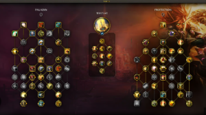 A screenshot of the Protection Paladin Talent tree. PC: Dexerto
