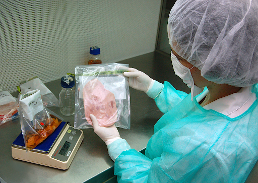 A scientist searching for listeria on recalled deli meat. PC: Wikimedia Commons 
