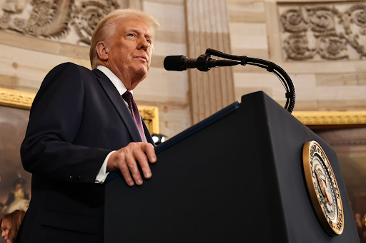 A still from Donald Trump's Inauguration speech. PC: Chip Somodevilla/Getty Images
