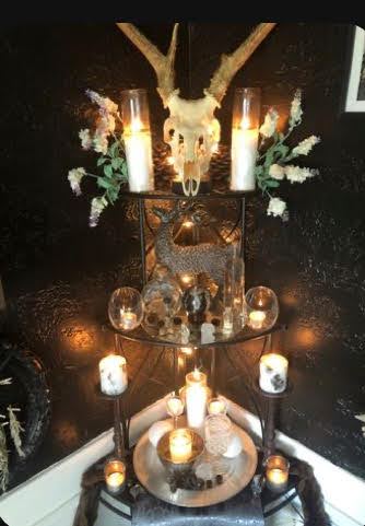 An altar idea for celebrating Imbolc, or St. Brigid’s day. PC: @DeannaBalog
