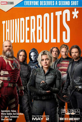 One of the official movie posters for the “Thunderbolts*” movie. PC: @marvelstudios on Instagram  
