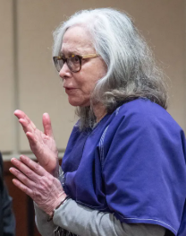 Donna Adelson testifying her case to the judge in court. PC: Tallahassee Democrat