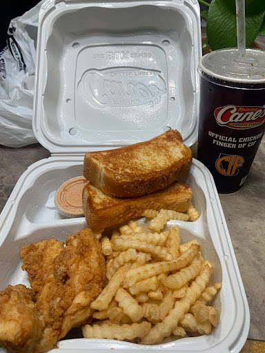 The Box Combo, with extra Cane’s sauce and an extra Texas Toast.

