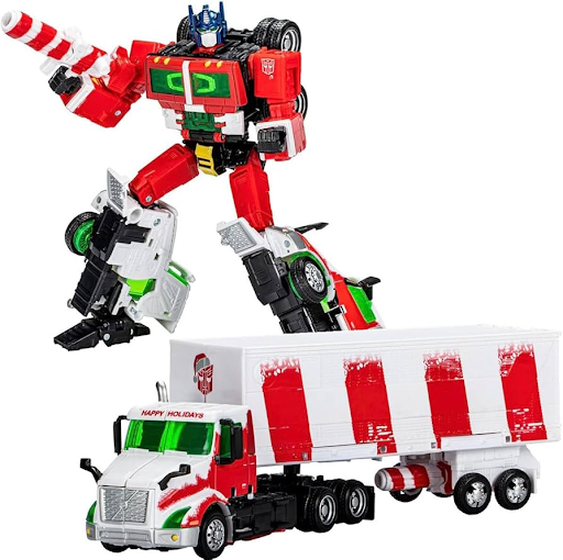 Christmas edition Optimus Prime figure. PC: Amazon/Hasbro