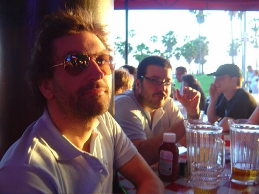 Leslie Benzies, former president of Rockstar Games and current president of Build a Rocket Boy Games, in a cafe. PC: Flickr
