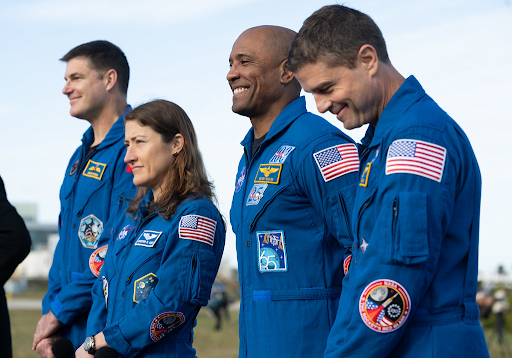 The crew of Artemis II as they prepare for their spaceflight to the Moon. PC: (NASA/Joel Kowsky)
